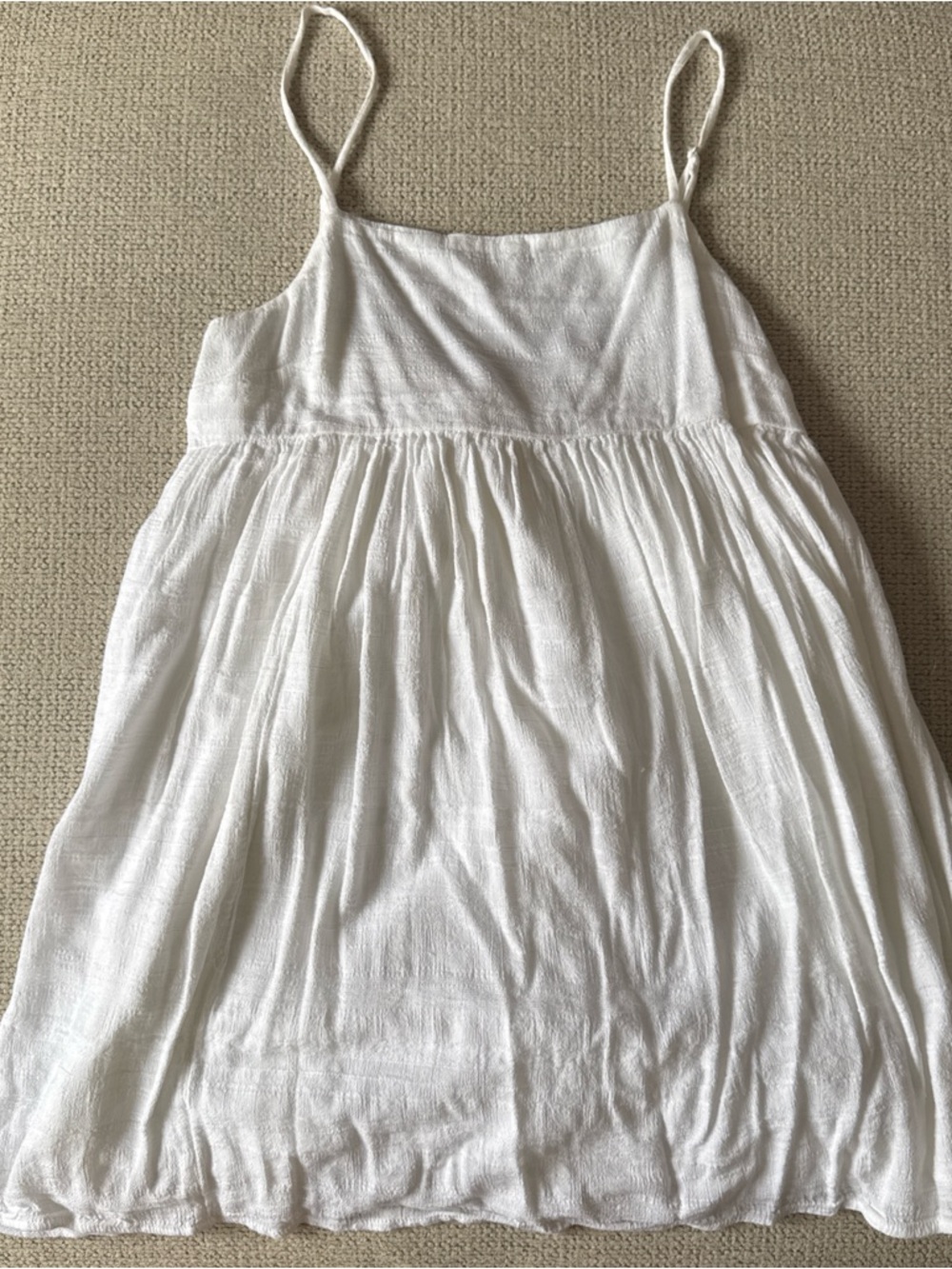 American Eagle Outfitters White Spaghetti Strap Camisole Dress